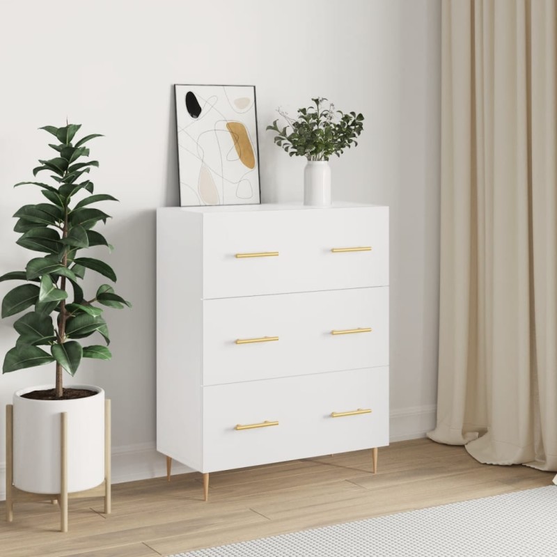 vidaXL Aparador de madera de ingeniería blanco 69,5x34x90 cm vidaXL Aparador de madera de ingeniería blanco 69,5x34x90 cm