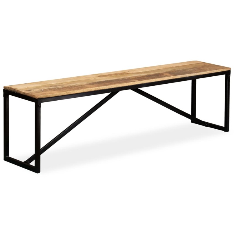 vidaXL Banco de madera de mango maciza 160x35x45 cm vidaXL Banco de madera de mango maciza 160x35x45 cm
