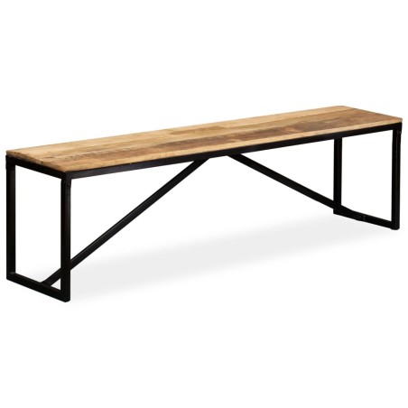 vidaXL Banco de madera de mango maciza 160x35x45 cm