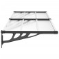 vidaXL Marquesina puerta policarbonato negro y transparente 199x90 cm vidaXL Marquesina puerta policarbonato negro y transparente 199x90 cm