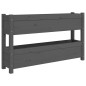 vidaXL Jardinera de madera maciza de pino gris 112x25x66 cm vidaXL Jardinera de madera maciza de pino gris 112x25x66 cm