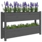 vidaXL Jardinera de madera maciza de pino gris 112x25x66 cm vidaXL Jardinera de madera maciza de pino gris 112x25x66 cm