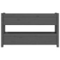 vidaXL Jardinera de madera maciza de pino gris 112x25x66 cm vidaXL Jardinera de madera maciza de pino gris 112x25x66 cm