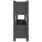 vidaXL Jardinera de madera maciza de pino gris 112x25x66 cm vidaXL Jardinera de madera maciza de pino gris 112x25x66 cm