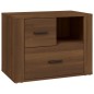 vidaXL Mesita de noche madera contrachapada roble marrón 60x36x45 cm vidaXL Mesita de noche madera contrachapada roble marrón 60x36x45 cm