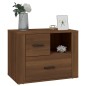 vidaXL Mesita de noche madera contrachapada roble marrón 60x36x45 cm vidaXL Mesita de noche madera contrachapada roble marrón 60x36x45 cm