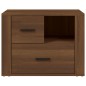 vidaXL Mesita de noche madera contrachapada roble marrón 60x36x45 cm vidaXL Mesita de noche madera contrachapada roble marrón 60x36x45 cm