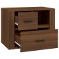 vidaXL Mesita de noche madera contrachapada roble marrón 60x36x45 cm vidaXL Mesita de noche madera contrachapada roble marrón 60x36x45 cm