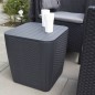 Keter Mesa auxiliar de jardín Luzon mimbre plano color grafito Keter Mesa auxiliar de jardín Luzon mimbre plano color grafito