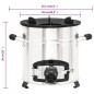 vidaXL Cocina leña ventilador USB acero inoxidable plata 35,5x26x28 cm vidaXL Cocina leña ventilador USB acero inoxidable plata 35,5x26x28 cm