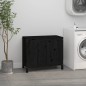 vidaXL Baúl para la colada madera maciza de pino negro 88,5x44x76 cm vidaXL Baúl para la colada madera maciza de pino negro 88,5x44x76 cm