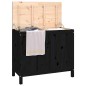 vidaXL Baúl para la colada madera maciza de pino negro 88,5x44x76 cm vidaXL Baúl para la colada madera maciza de pino negro 88,5x44x76 cm