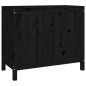 vidaXL Baúl para la colada madera maciza de pino negro 88,5x44x76 cm vidaXL Baúl para la colada madera maciza de pino negro 88,5x44x76 cm