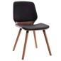 vidaXL Sillas de comedor 6 unidades cuero sintético negro