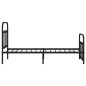 vidaXL Estructura de cama con cabecero y estribo metal negro 90x200 cm vidaXL Estructura de cama con cabecero y estribo metal negro 90x200 cm