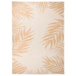 vidaXL Alfombra de exterior tejido plano estampado de hoja 200x280 cm