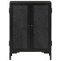 vidaXL Aparador de hierro y madera maciza de mango negro 55x30x77 cm vidaXL Aparador de hierro y madera maciza de mango negro 55x30x77 cm