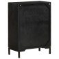 vidaXL Aparador de hierro y madera maciza de mango negro 55x30x77 cm vidaXL Aparador de hierro y madera maciza de mango negro 55x30x77 cm