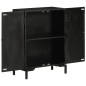 vidaXL Aparador de hierro y madera maciza de mango negro 55x30x77 cm vidaXL Aparador de hierro y madera maciza de mango negro 55x30x77 cm