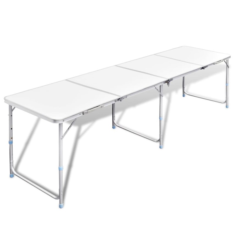 Mesita plegable de aluminio camping con 240 x 60 cm Mesita plegable de aluminio camping con 240 x 60 cm