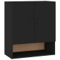 vidaXL Armario de pared madera contrachapada negro 60x31x70 cm vidaXL Armario de pared madera contrachapada negro 60x31x70 cm