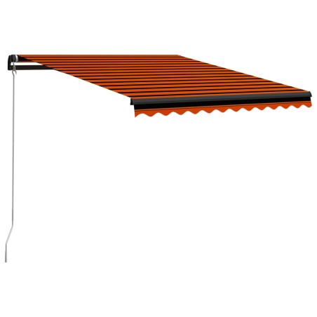 vidaXL Toldo retráctil manual naranja y marrón 350x250 cm