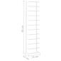 vidaXL Toallero de acero blanco 24x12x96 cm vidaXL Toallero de acero blanco 24x12x96 cm