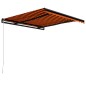 vidaXL Toldo retráctil manual naranja y marrón 350x250 cm vidaXL Toldo retráctil manual naranja y marrón 350x250 cm