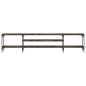 vidaXL Mueble TV madera ingeniería y hierro roble ahumado 201x35x45 cm vidaXL Mueble TV madera ingeniería y hierro roble ahumado 201x35x45 cm
