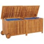 vidaXL Caja de almacenaje jardín con ruedas madera acacia 150x50x58 cm vidaXL Caja de almacenaje jardín con ruedas madera acacia 150x50x58 cm