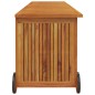 vidaXL Caja de almacenaje jardín con ruedas madera acacia 150x50x58 cm vidaXL Caja de almacenaje jardín con ruedas madera acacia 150x50x58 cm