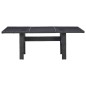 vidaXL Mesa comedor jardín vidrio ratán sintético negro 200x100x74 cm