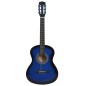 vidaXL Set de guitarra clásica niños principiantes 8 pzas azul 3/4 36" vidaXL Set de guitarra clásica niños principiantes 8 pzas azul 3/4 36"