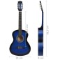 vidaXL Set de guitarra clásica niños principiantes 8 pzas azul 3/4 36" vidaXL Set de guitarra clásica niños principiantes 8 pzas azul 3/4 36"