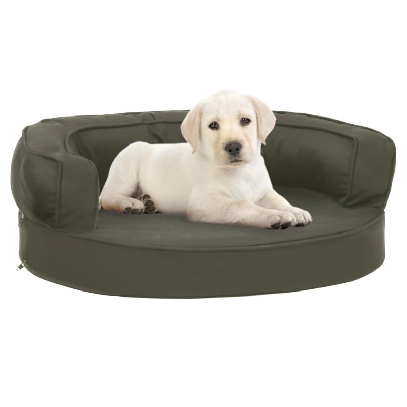 vidaXL Colchón para cama de perro ergonómico aspecto lino gris 60x42cm vidaXL Colchón para cama de perro ergonómico aspecto lino gris 60x42cm