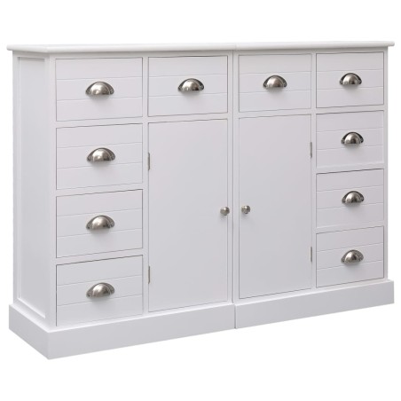 vidaXL Aparador con 10 cajones madera blanco 113x30x79 cm