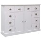 vidaXL Aparador con 10 cajones madera blanco 113x30x79 cm