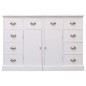 vidaXL Aparador con 10 cajones madera blanco 113x30x79 cm