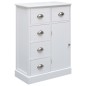 vidaXL Aparador con 10 cajones madera blanco 113x30x79 cm
