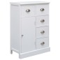 vidaXL Aparador con 10 cajones madera blanco 113x30x79 cm