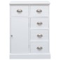 vidaXL Aparador con 10 cajones madera blanco 113x30x79 cm