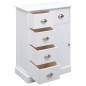 vidaXL Aparador con 10 cajones madera blanco 113x30x79 cm