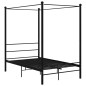 vidaXL Estructura de cama con dosel metal negro 120x200 cm vidaXL Estructura de cama con dosel metal negro 120x200 cm