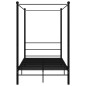 vidaXL Estructura de cama con dosel metal negro 120x200 cm vidaXL Estructura de cama con dosel metal negro 120x200 cm