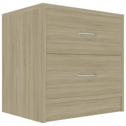 vidaXL Mesita de noche madera contrachapada color roble 40x30x40 cm