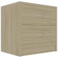 vidaXL Mesita de noche madera contrachapada color roble 40x30x40 cm