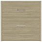 vidaXL Mesita de noche madera contrachapada color roble 40x30x40 cm