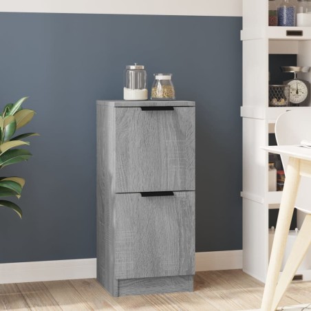 vidaXL Aparador de madera contrachapada gris Sonoma 30x30x70 cm
