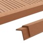 vidaXL Molduras angulares 5 uds WPC marrón claro 170 cm