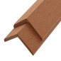 vidaXL Molduras angulares 5 uds WPC marrón claro 170 cm